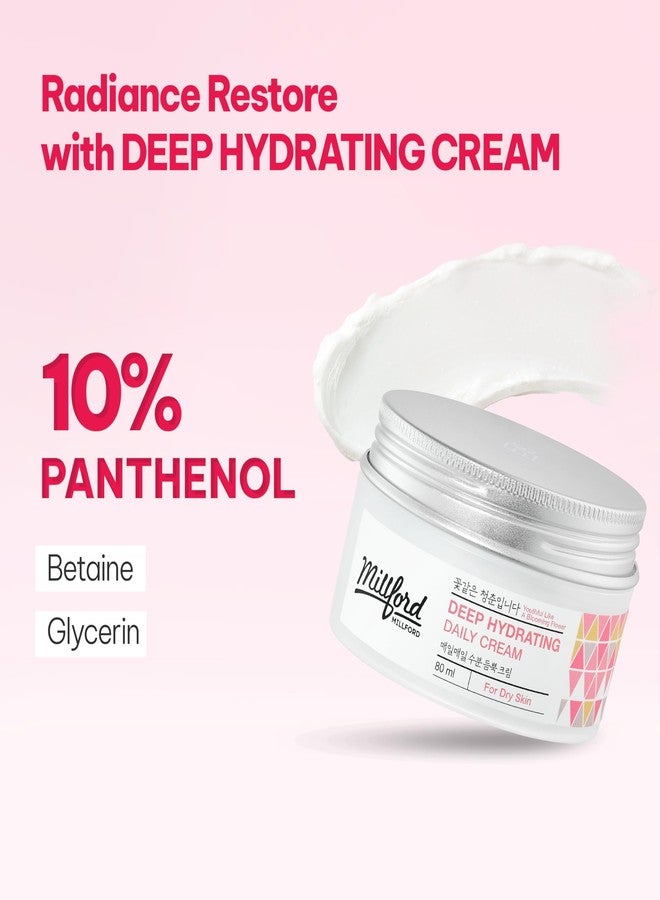 Millford Deep Hydrating Daily Cream 80ml/2.7 Oz, Daily Moisturizer for Dry Skin, Panthenol 10%, Hyaluronic Acid, Korean Skincare - Image 4